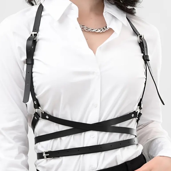 Sexy Black Body Waist Harness Belt - Picture 2 of 5